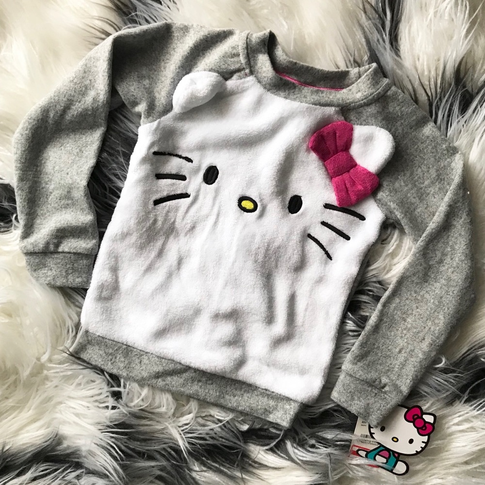 Hello Kitty Toddler 3T Fuzzy Sweater NWT